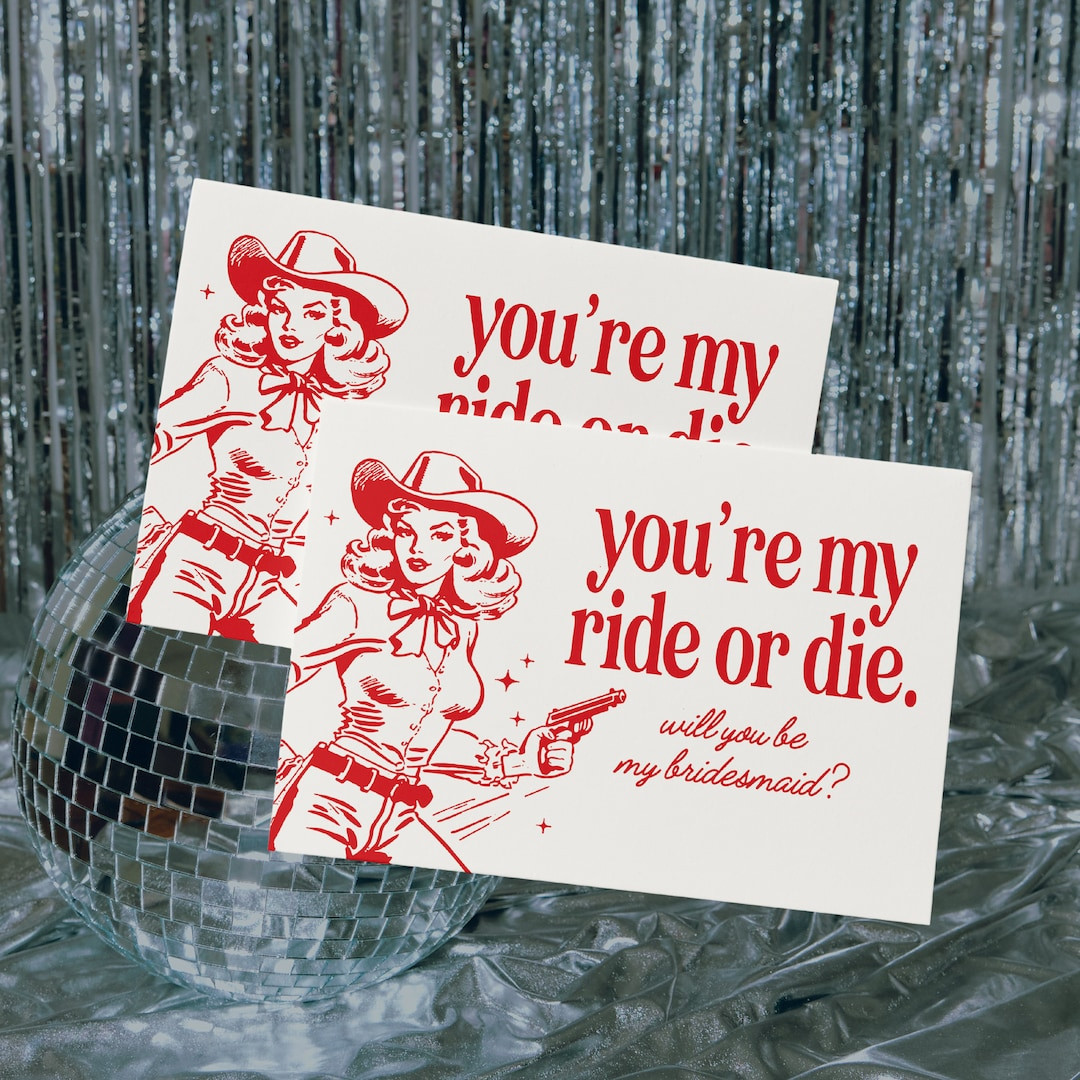 Cowgirl Bridesmaid Proposal Card, Disco, Country, Will You Be My Bridesmaid, Bridesmaid Gift, Wes... | Etsy (US)