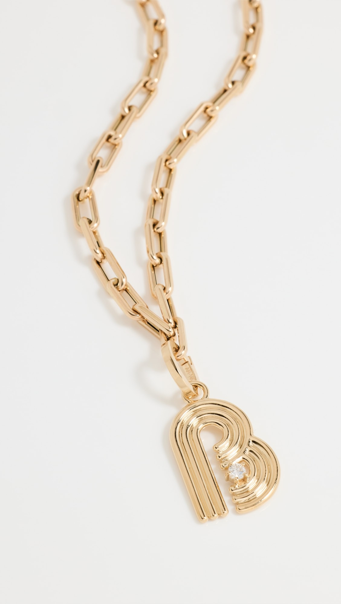 Groovy Diamond Initial Hinged Charm Necklace | Shopbop