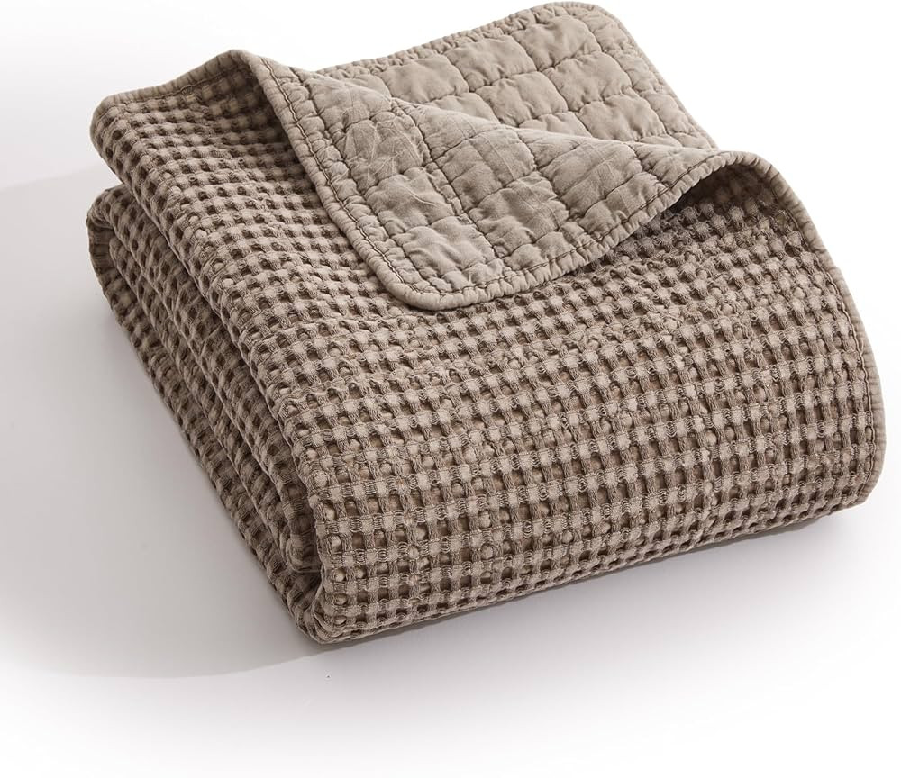 Levtex Home - Mills Waffle - Throw - Cocoa Cotton Waffle - Throw Size 50 x 60in. | Amazon (CA)