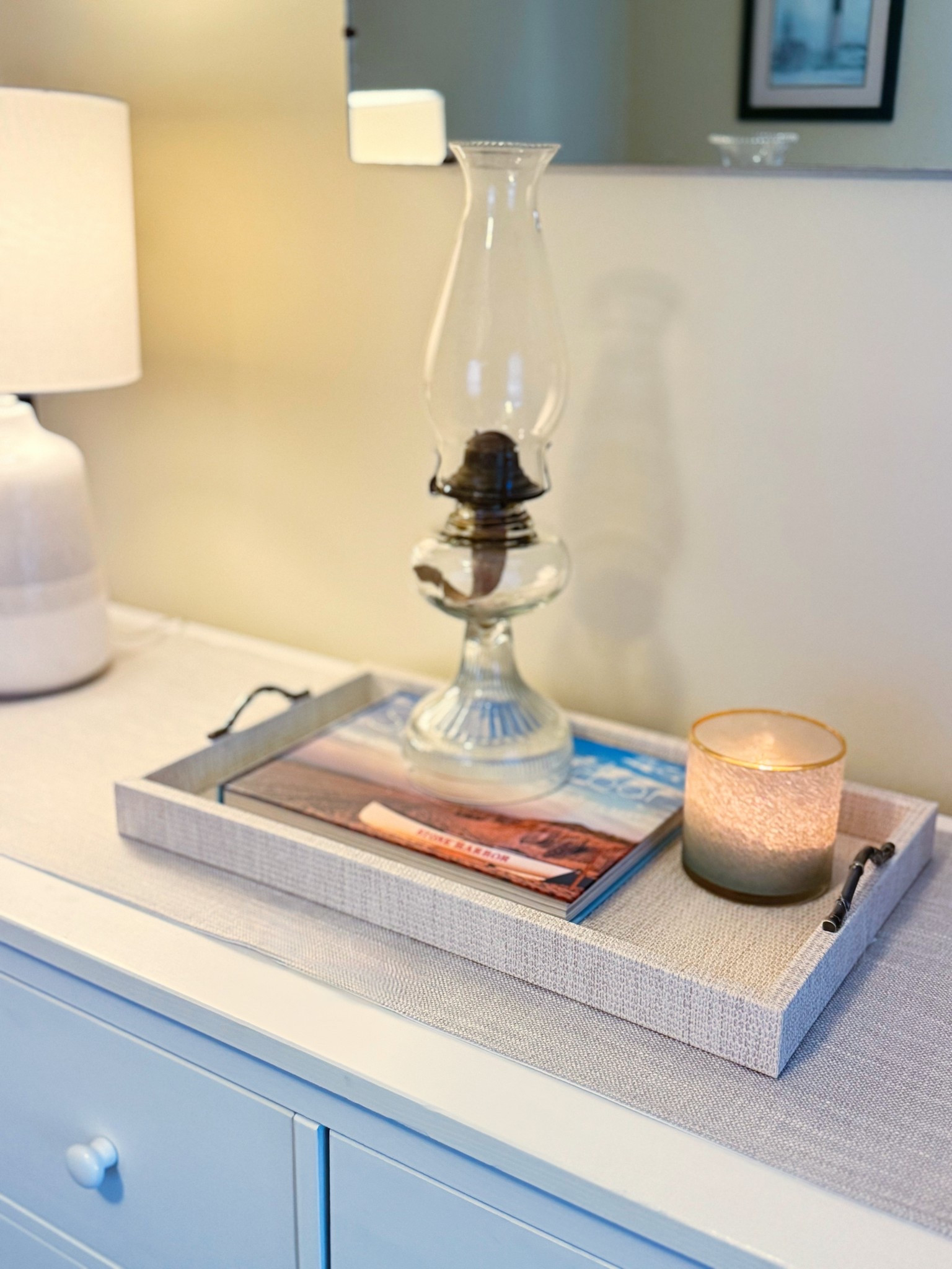 Giving the guest rooms some updates to prepare for spring and summer beach visitors with some great @Marshalls and @TJ Maxx - this dresser got a new lamp, runner, and decorative tray. 


Coastal living, Beach House, coastal design, interior design, room refresh, Beach House interiors.  ￼

#LTKHome #LTKSeasonal