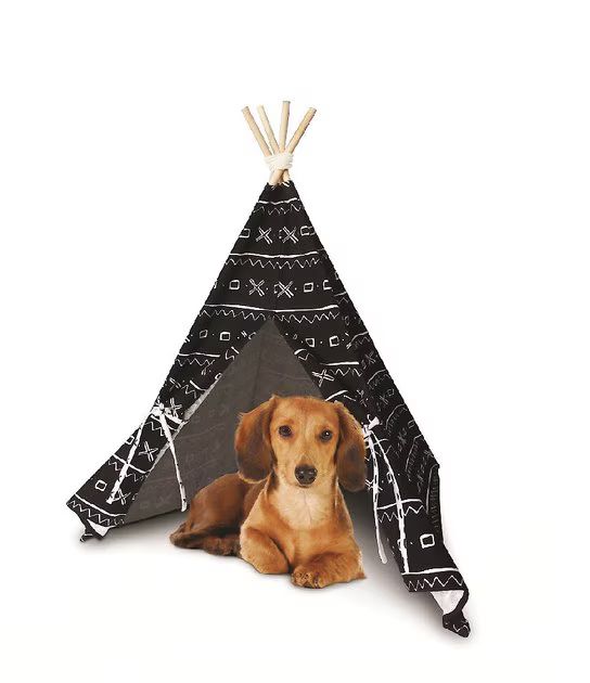 DOG WHISPERER Mudcloth Teepee Tent Covered Cat & Dog Bed - Chewy.com | Chewy.com