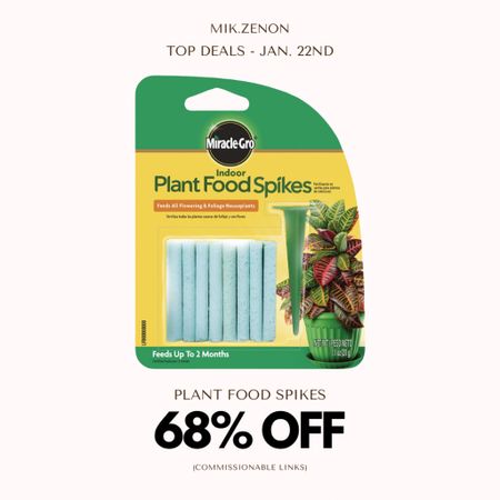 Sale Alert!  68% off! Put these Miracle-Gro spikes into your plants and watch them flourish (4.5 Stars, 78,000 Reviews). 

#LTKhome #LTKunder50 #LTKsalealert