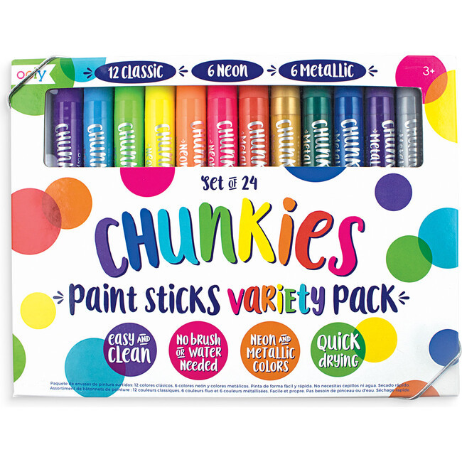 Chunkies Paint Sticks Variety, 24 Pack | Maisonette