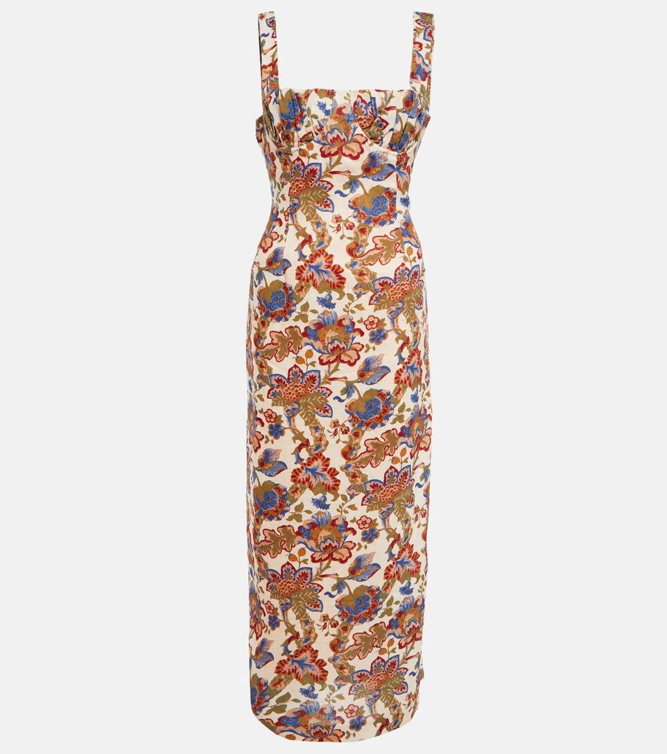 Printed linen midi dress | Mytheresa (US/CA)