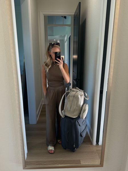 This was the perfect travel outfit. Super comfy and can be dressed up or down. Wearing XS. 

And shout out to my Birks - my favorite summer sandal. 

Travel outfit, airport outfit, 2 piece set 

#LTKFindsUnder100 #LTKShoeCrush