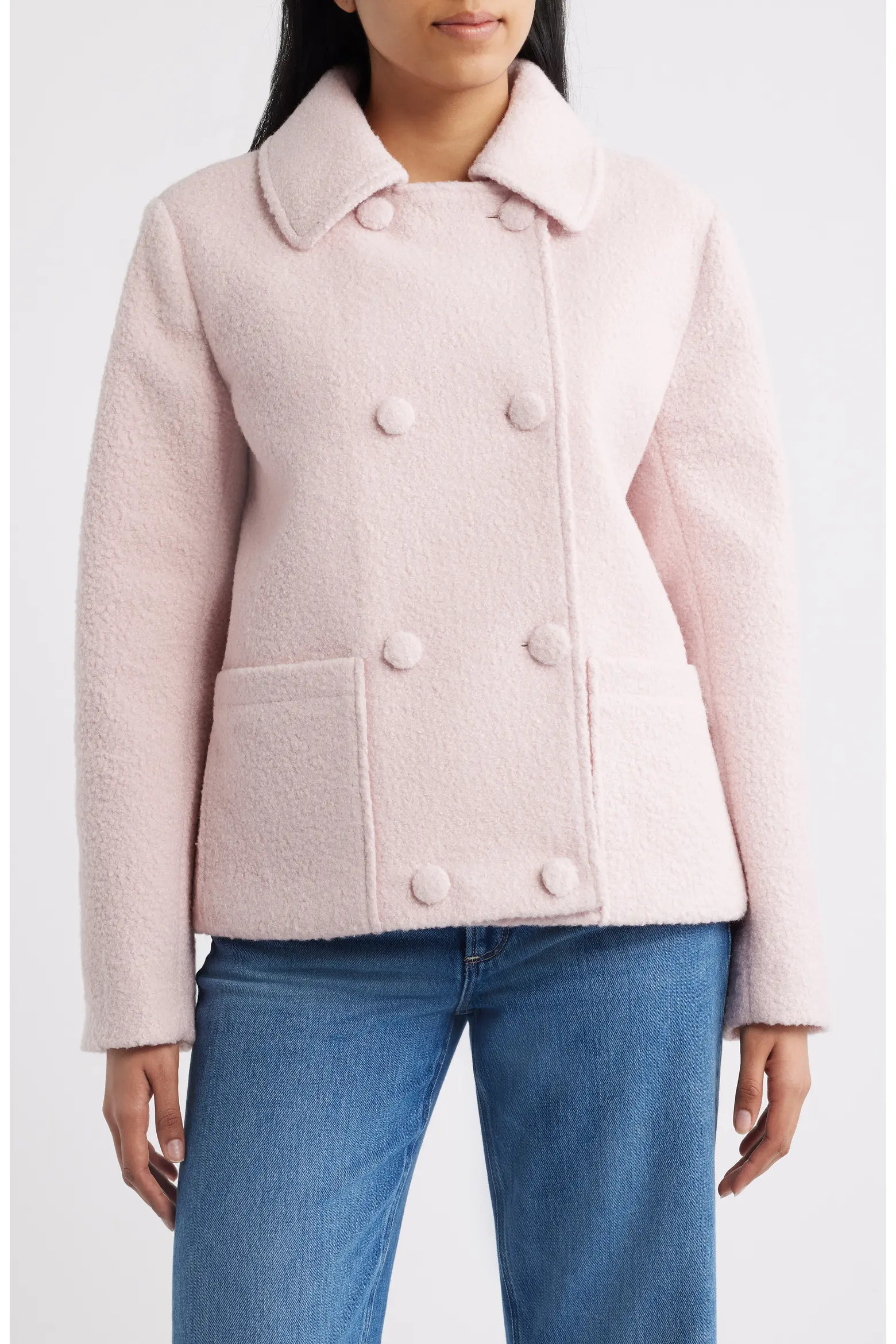 Short Bouclé Coat (Women) | Nordstrom | Nordstrom
