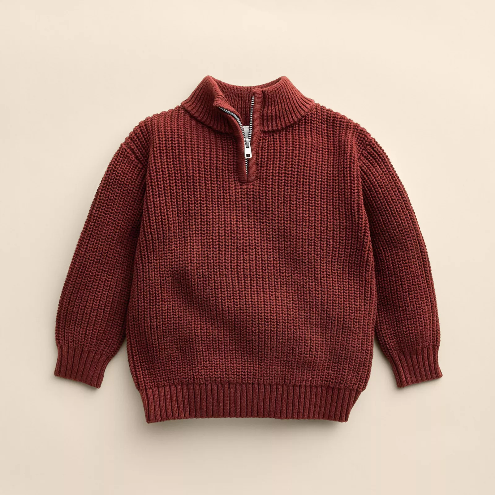 Baby & Toddler Little Co. by Lauren Conrad Quarter Zip Sweater, Toddler Girl's, Size: 3T, Madder Brown | Kohl's
