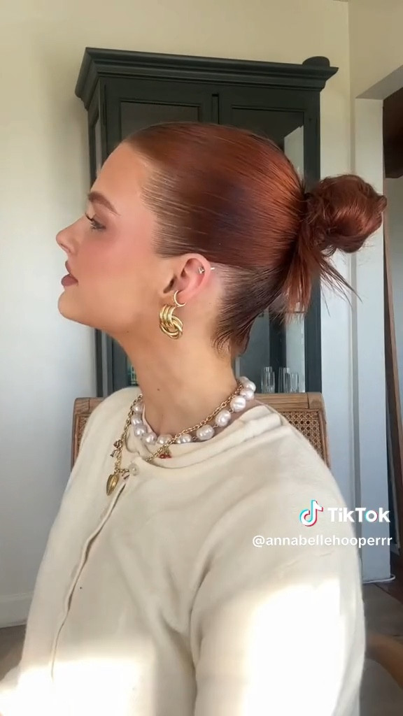 the cleanest slick bun ❤️‍🔥