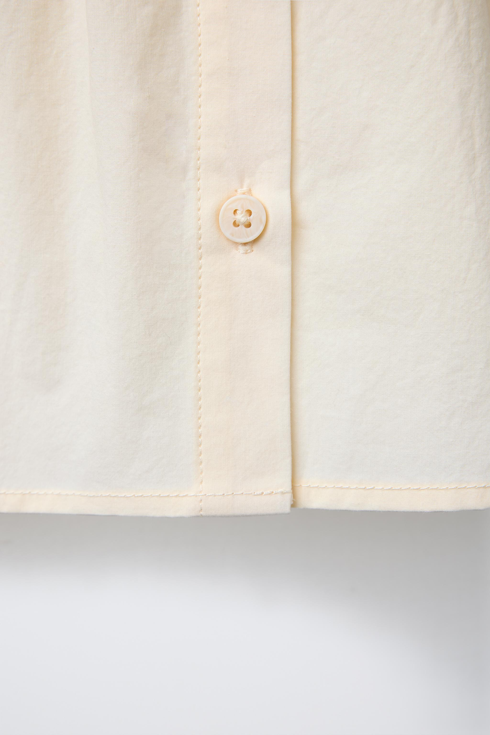 POPLIN SHIRT WITH LACE TRIMS | Zara UK