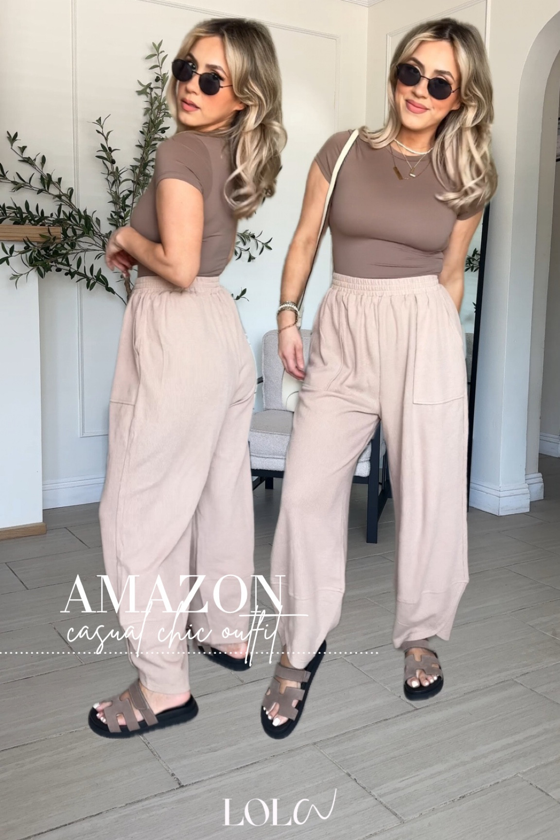 Casual chic mid-summer Amazon outfits 🤗

small in waffle lounge pants (lots of stretch, suuuuper comfy omg). Small in crewneck bodysuit. 

#LTKFindsUnder50 #LTKStyleTip #LTKU