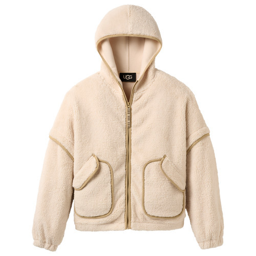 UGG Womens UGG Mariella Fluff Full-Zip Hoodie - Womens Cream/Cream Size L | Foot Locker (US)