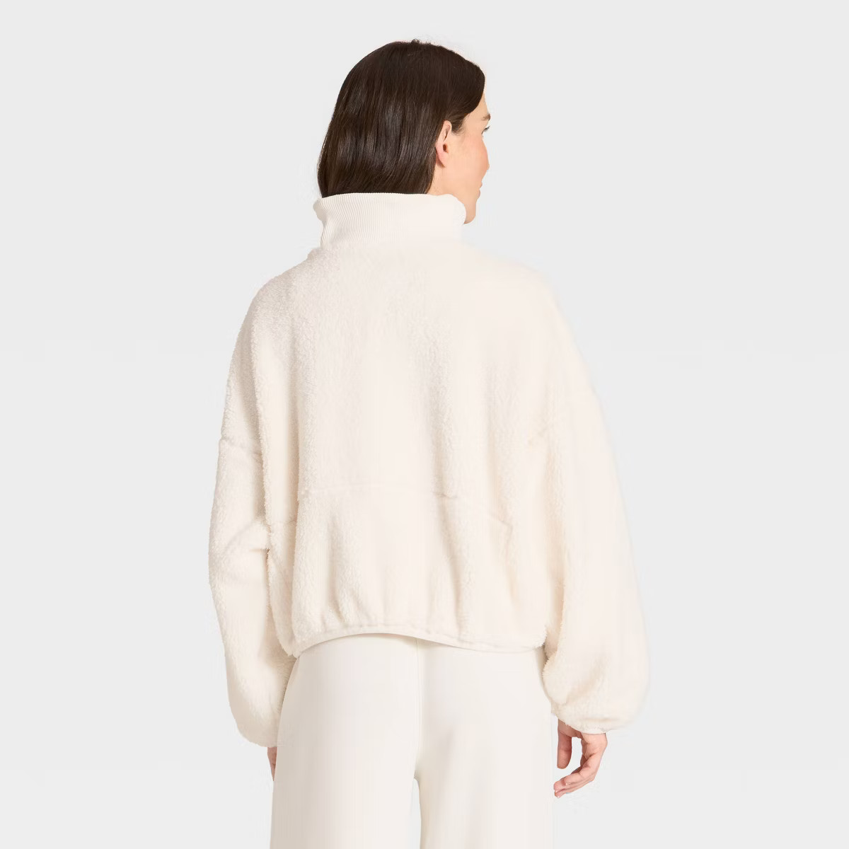 Women's High Pile & Ribbed Mix Jacket - All In Motion™ Brown M | Target