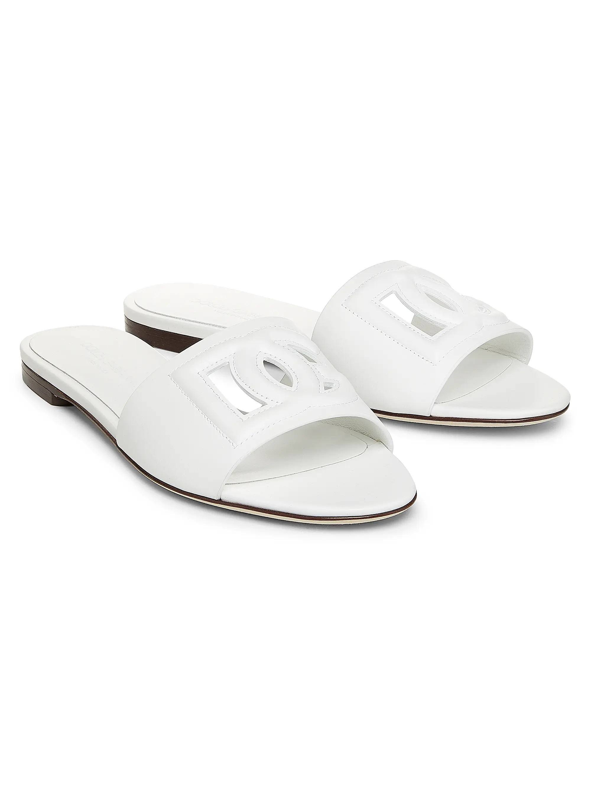 DG Interlocked Leather Sandals | Saks Fifth Avenue