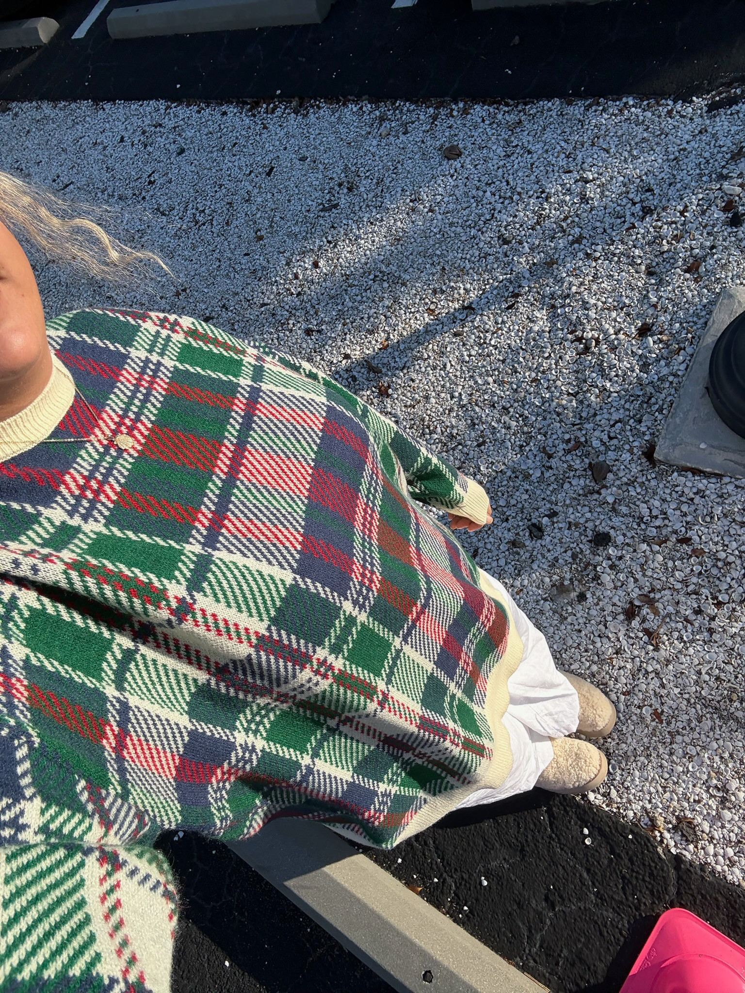 cozy green plaid holiday sweater perfect cozy holiday outfit 

 #LTKHoliday #LTKSeasonal #LTKStyleTip