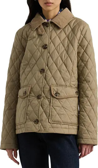 Lauren Ralph Lauren Quilted Corduroy Contrast Jacket | Nordstrom | Nordstrom