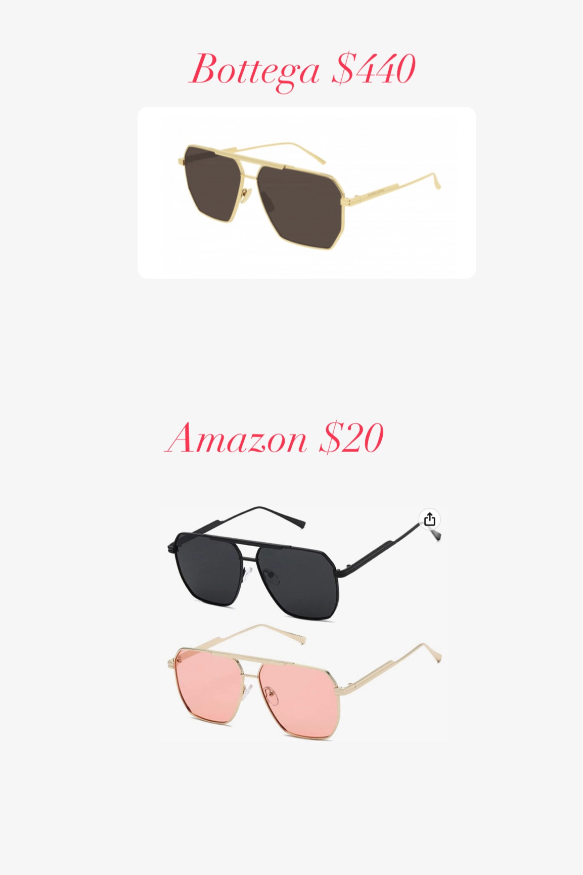 Bought these cute designer Bottega Veneta sunglasses for my Florida trips in May! Amazing save! 

#LTKunder50 #LTKstyletip #LTKFind