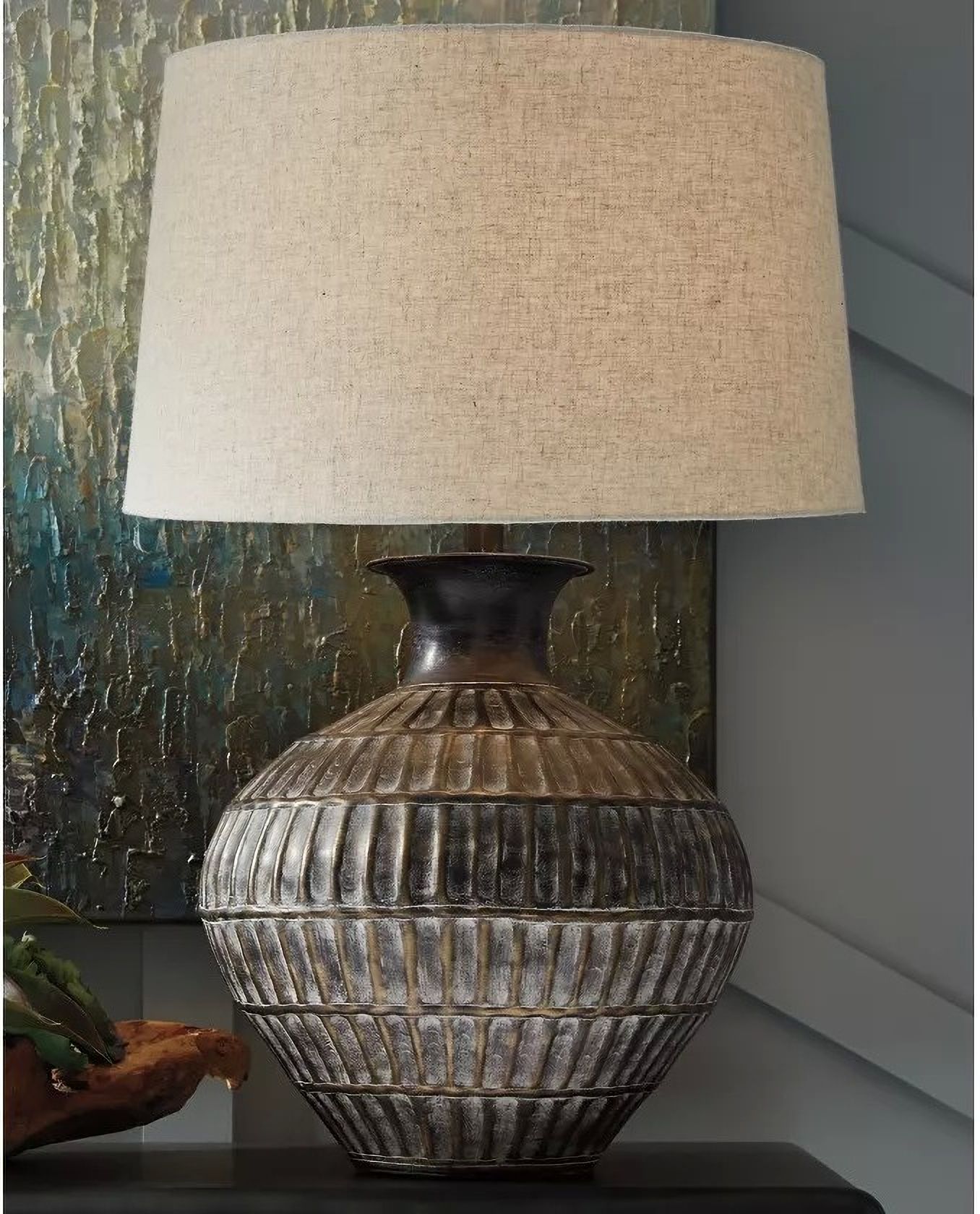 Magan Antique Bronze Metal Table Lamp | 1StopBedrooms | 1stopbedrooms
