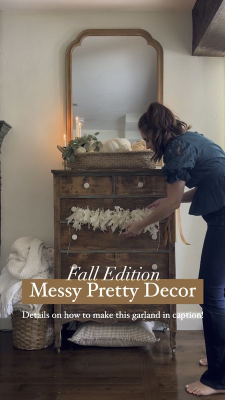 Here’s your fall edition of messy pretty decor with a bleached preserved oak leaf garland. #falldecor #homedecor

#LTKhome #LTKSeasonal #LTKstyletip