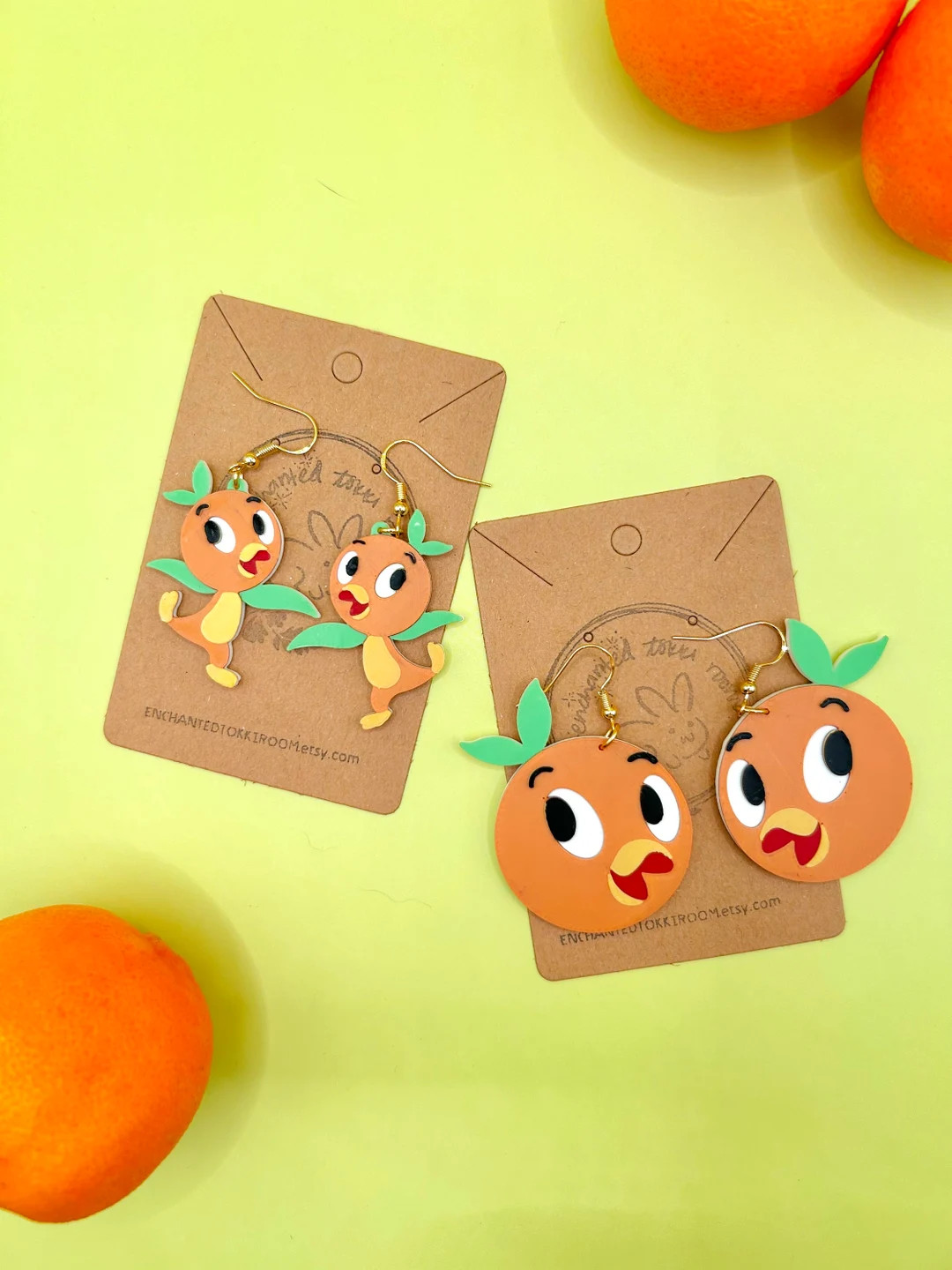 Disney Orange Bird 3d Printed Earrings Disney Orange Bird Earrings Orange Bird Earrings Handmade ... | Etsy (US)