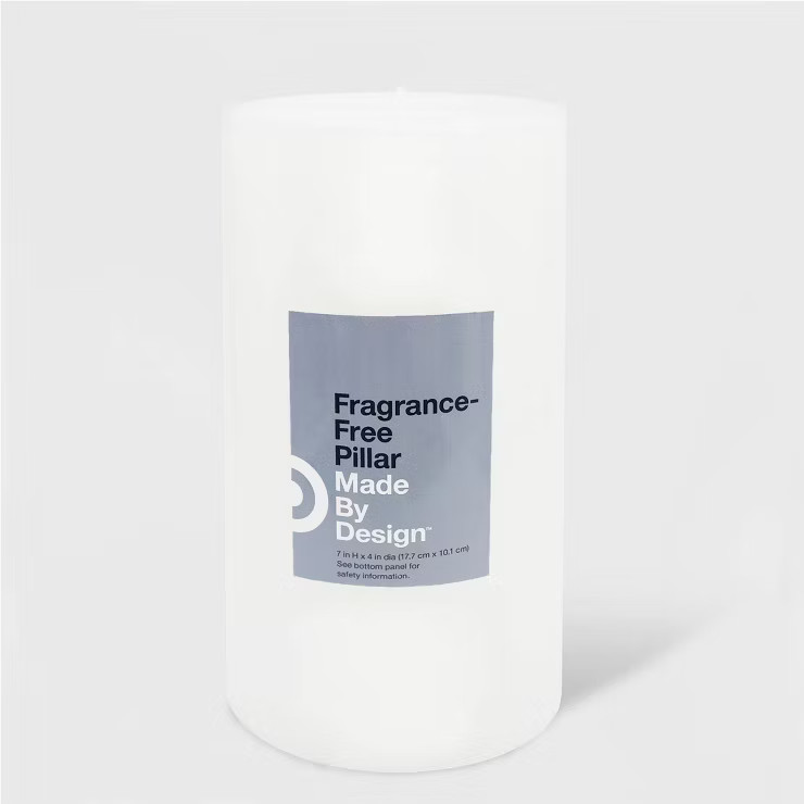 Unscented Pillar Candle White - Made By Design™ | Target