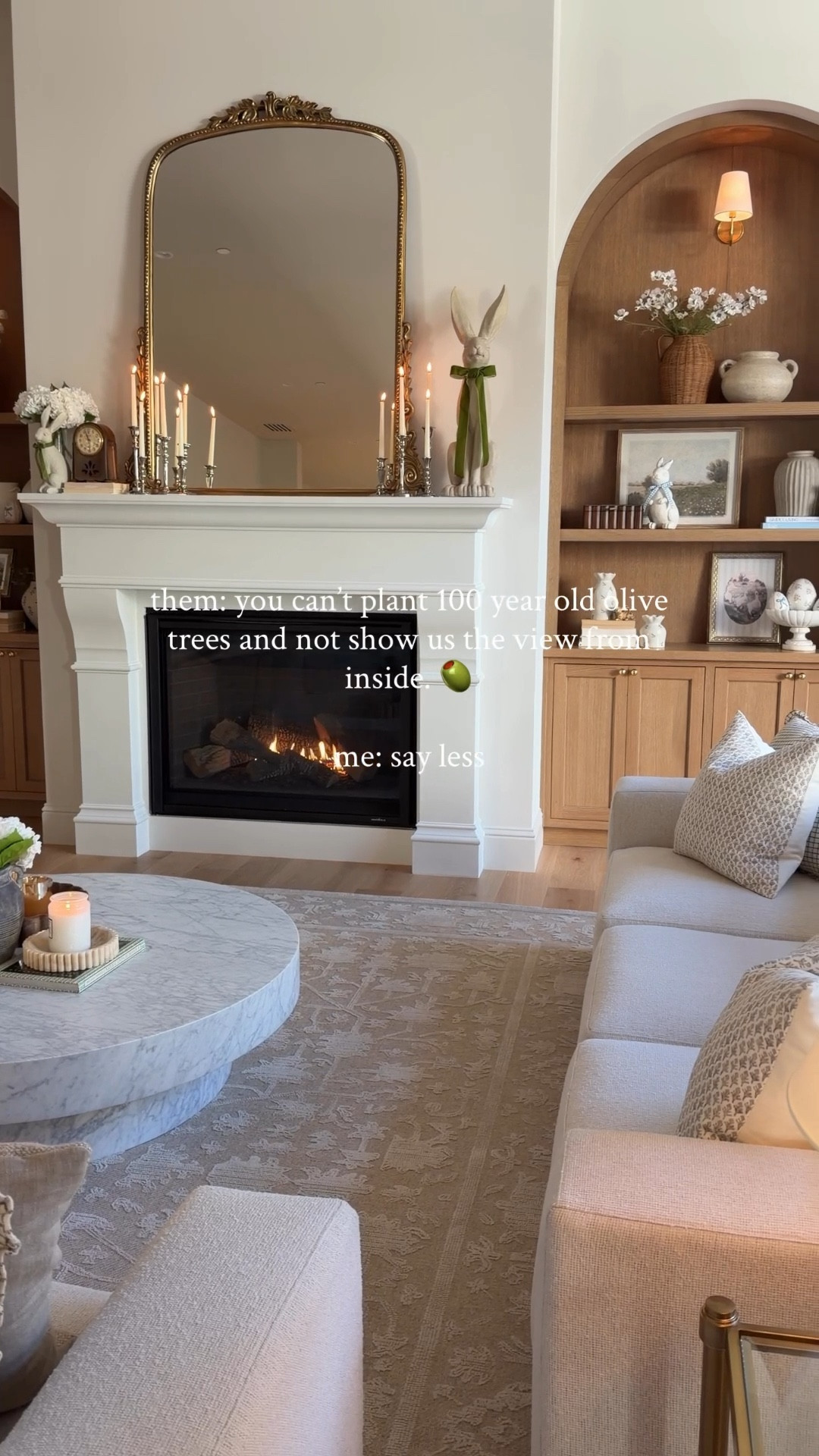 This is the exact view I dreamed about while designing this home 🌿
100 year old olive trees, soft light, and that feeling like the house has always been here. ☀️
And for anyone wondering, olive trees are known for their compact root systems that stay close to the trunk, which makes them a beautiful and thoughtful choice near homes. 🤌🏼
safe to say ZERO regrets 🫒 

#LTKSeasonal #LTKHome #LTKdayinmylife