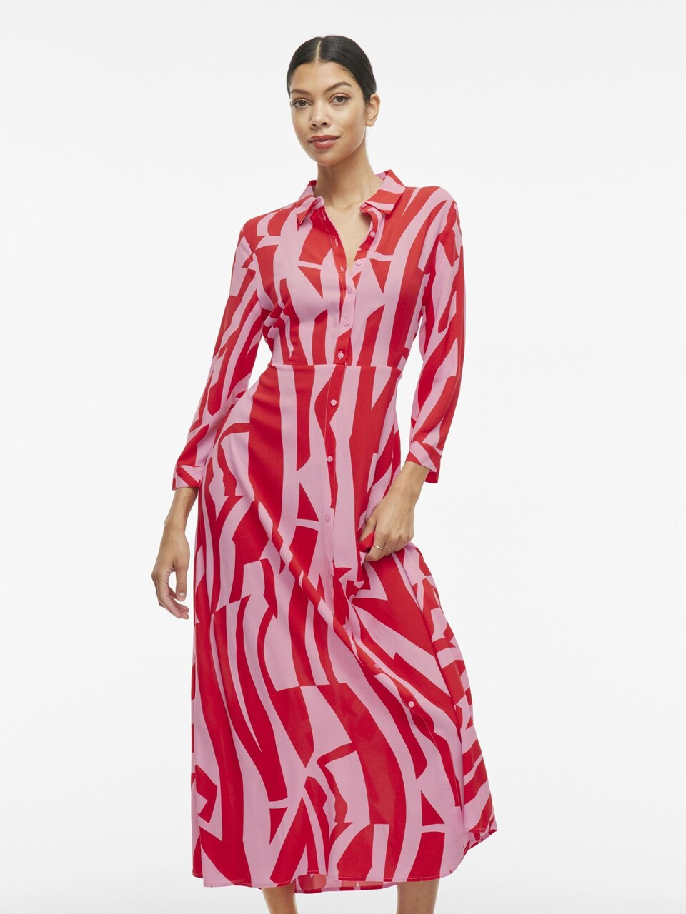 VILA Blousejurk 'VIAya Paya' in Rood | ABOUT YOU | ABOUT YOU NL