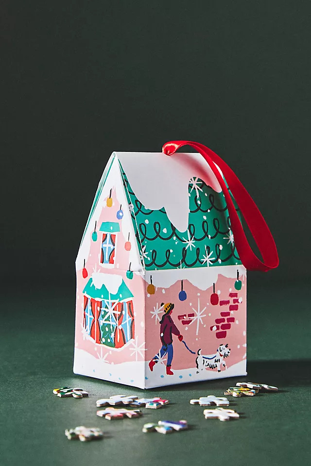 Ice Skating Mini Puzzle Ornament | Anthropologie (US)