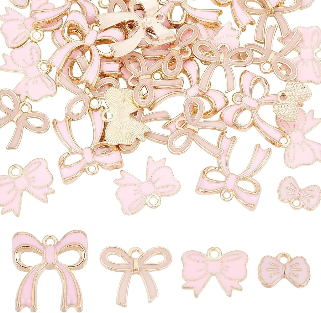 SUNNYCLUE Enamel Bowknot Charms for Jewelry Making Charms DIY Craft Supplies | Amazon (US)