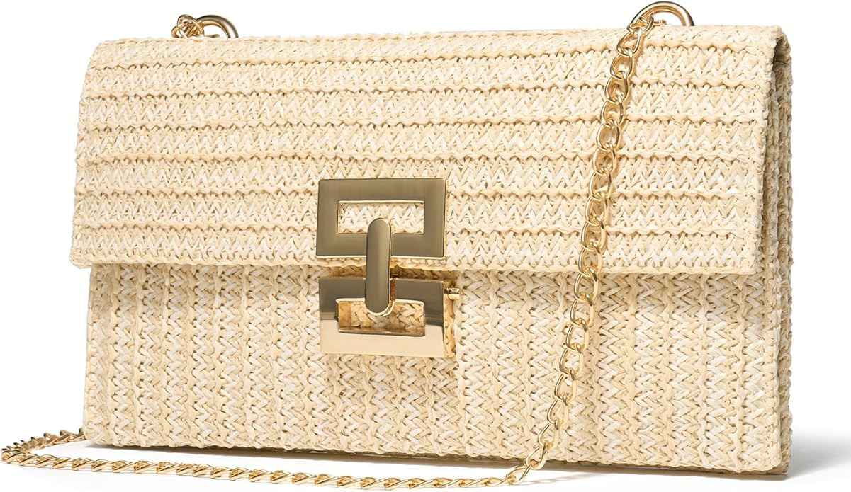 SWEETV CHUNLI Straw Purse Woven Beach Bag Summer Clutch Purse Boho Crossbody Bags for Women Small... | Amazon (US)