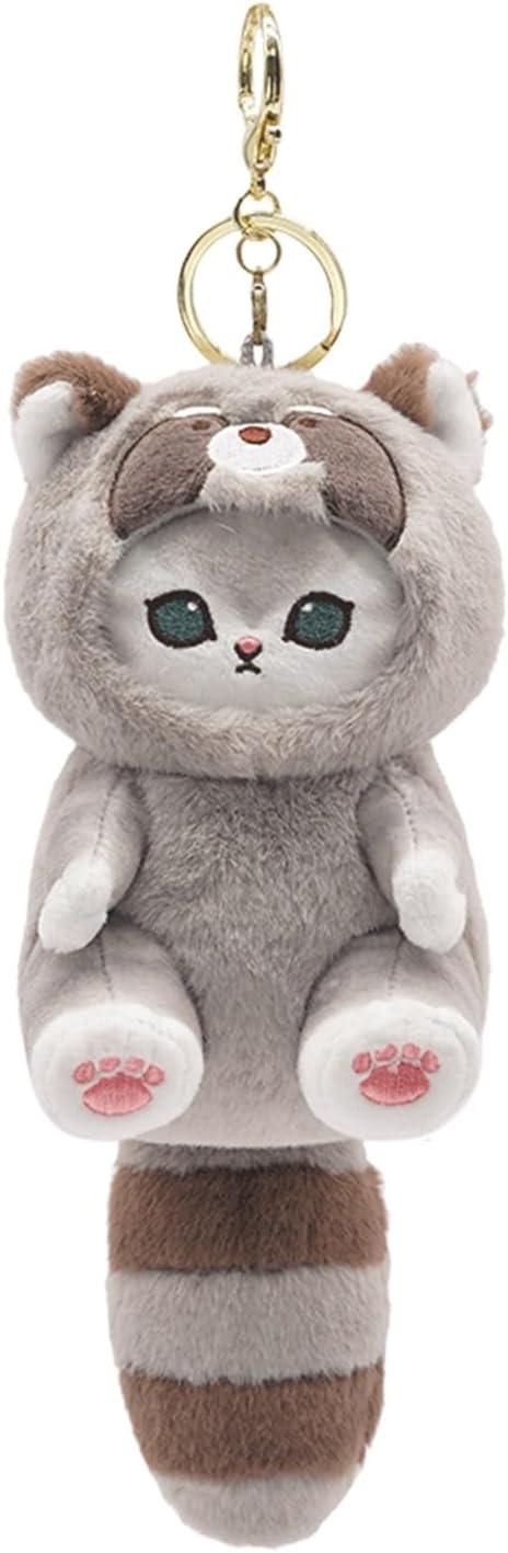 Cute cat keychain 5" plush backpack accessories bag pendant cute keychain gift | Amazon (US)