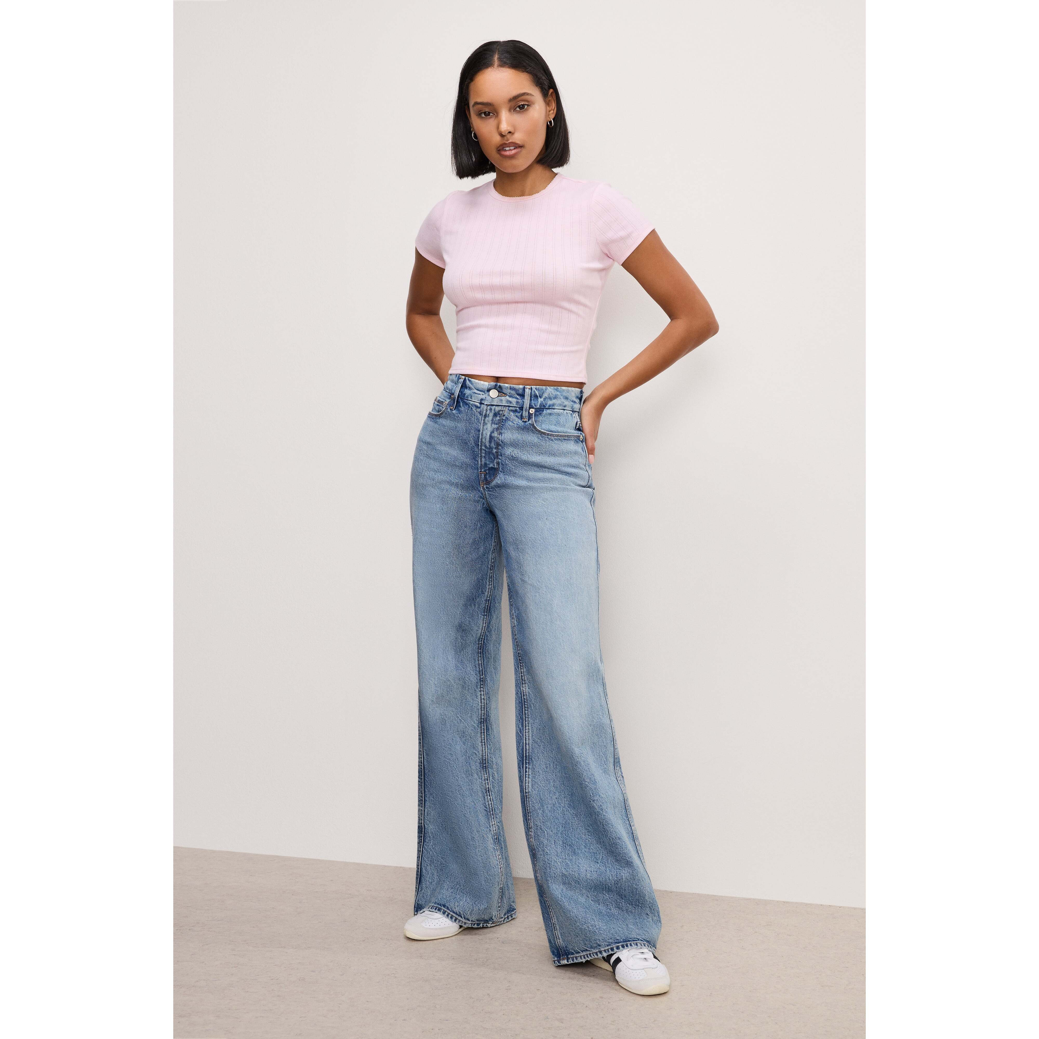 Women's Good Skate Wide Jeans | Indigo, Size 4 | Good American by KhloÃ© Kardashian | Good American