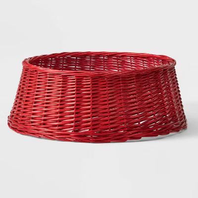 26in Split Willow Christmas Tree Collar Red - Wondershop™ | Target