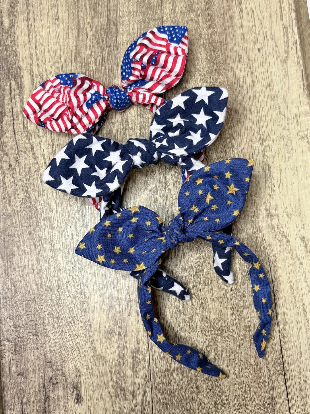 4th of July Knotbands / Bowbands / Mouse / Stars and Stripes / Red White and Blue - Etsy | Etsy (Global)