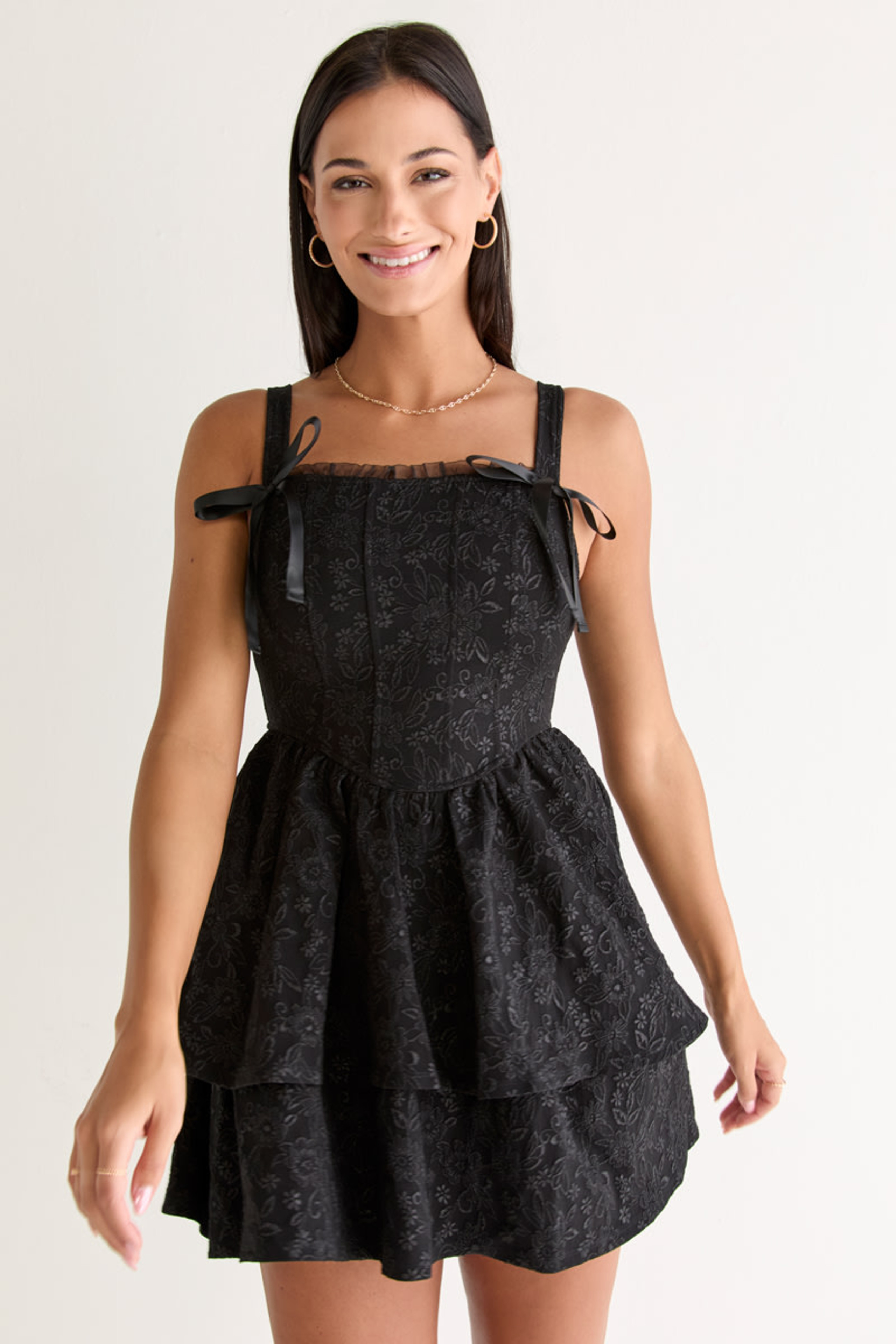Shawna Corset Fit And Flare Mini Dress | Francesca's