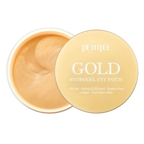 Petitfee Gold Hydrogel Eye Patch 60ea (30pairs) - 24k Gold Eye Mask for Moisturizing, Glowy Skin, Hydrating, Skin Elasticity, Youthful Complexion, Ginseng, Collagen | Amazon (US)