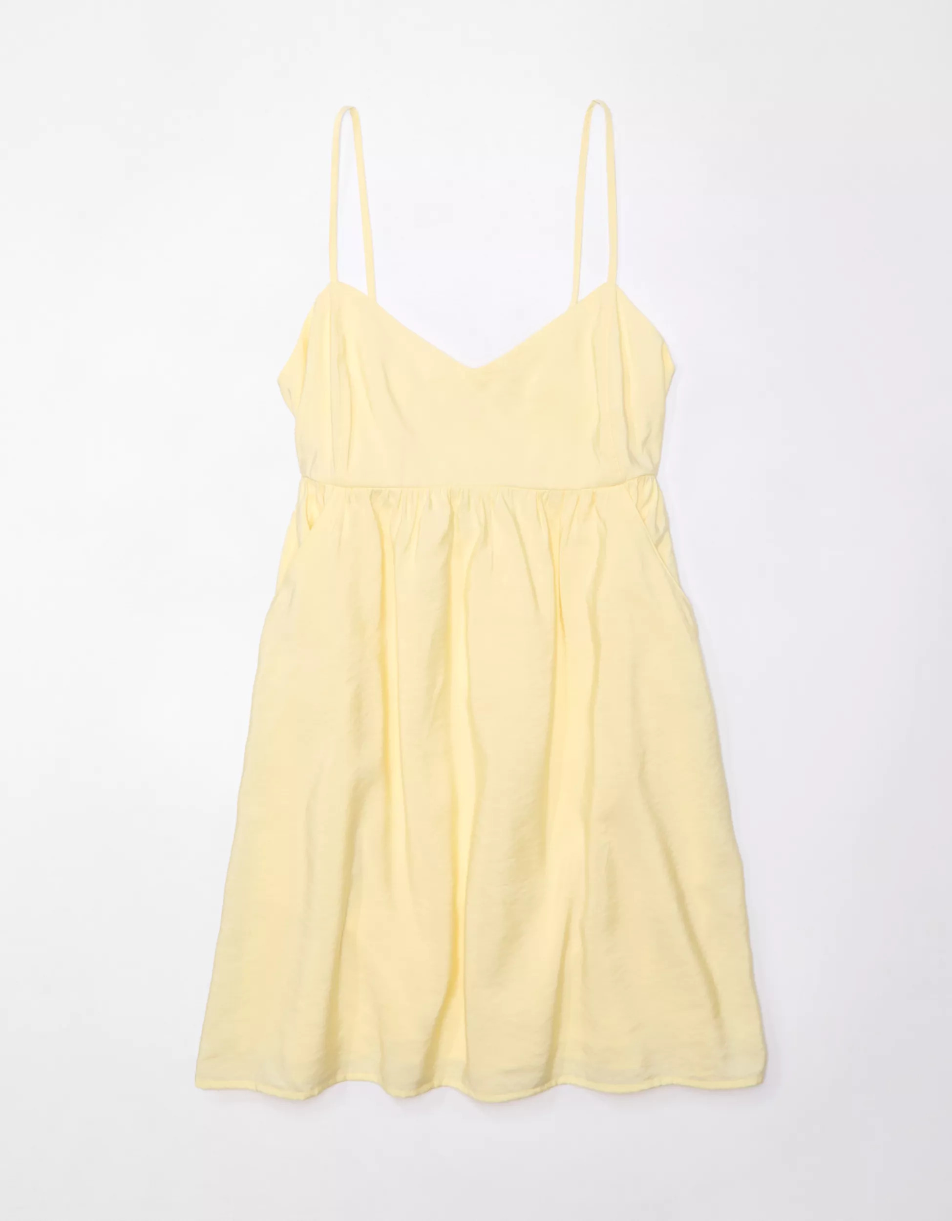 AE Open Back Babydoll Mini Dress | American Eagle Outfitters (US & CA)