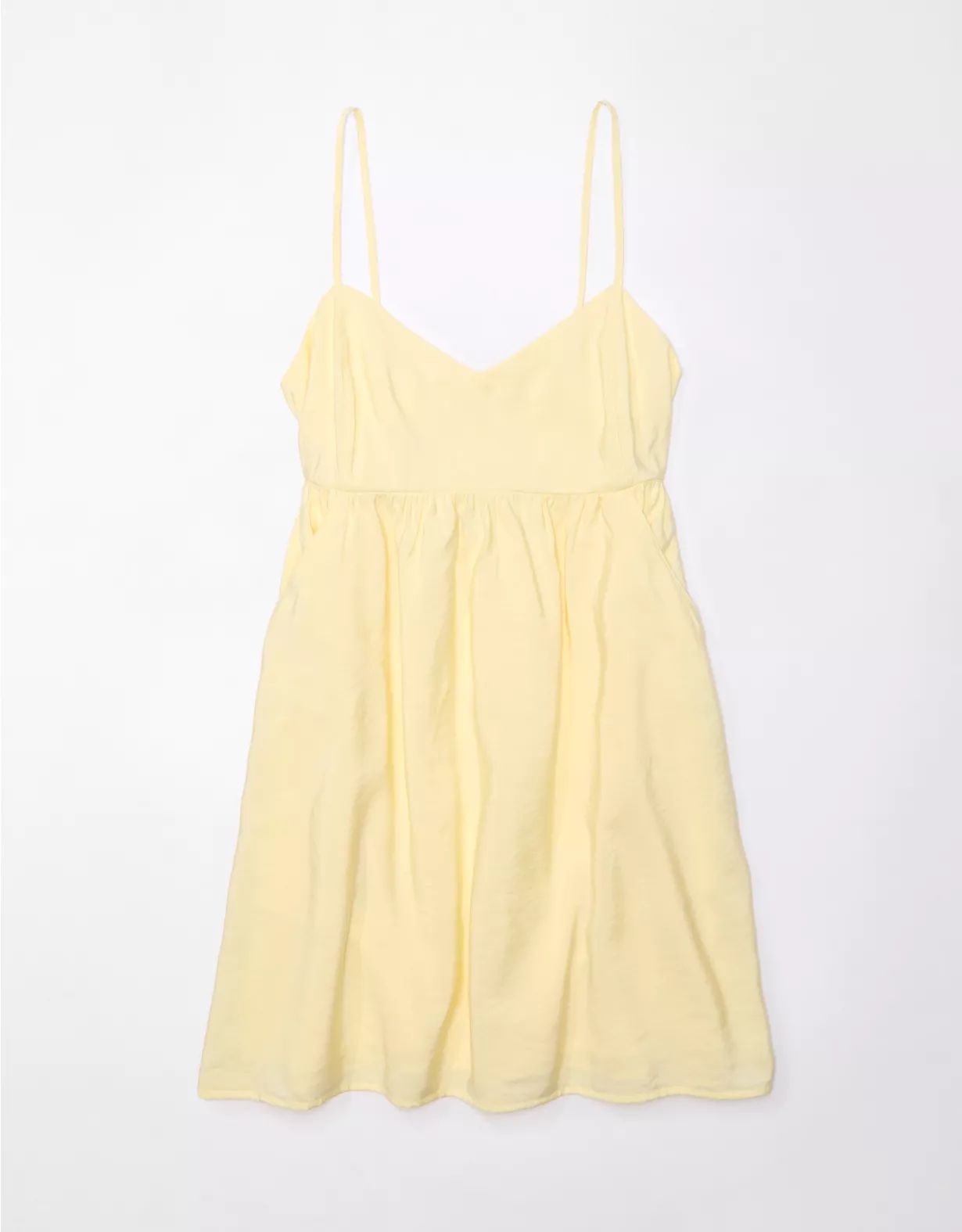 AE Open Back Babydoll Mini Dress | American Eagle Outfitters (US & CA)