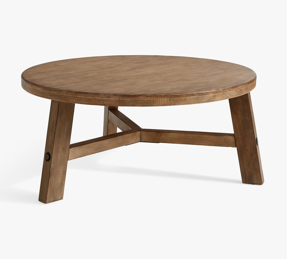Rustic Farmhouse 44" Round Coffee Table | Pottery Barn (US)