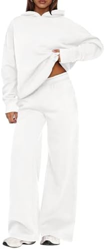 PRETTYGARDEN Womens Sweatsuits 2 Piece Set 2026 Casual Winter Long Sleeve Hoodie Loose Wide Leg S... | Amazon (US)