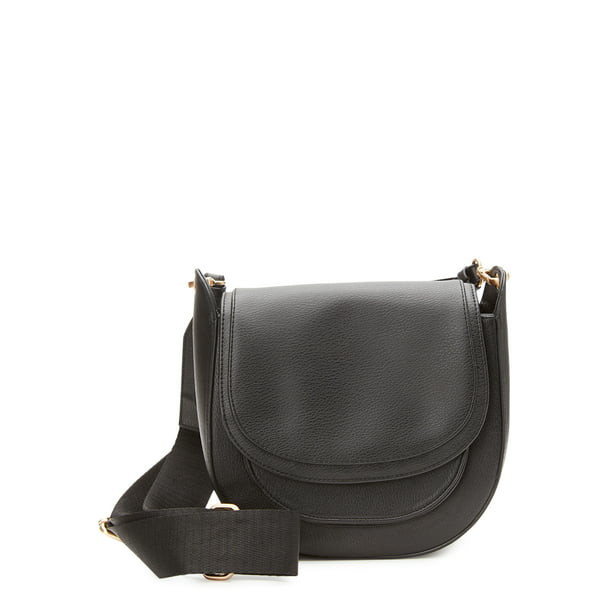 Time and Tru Women's Riverdale Crossbody Saddle Bag | Walmart (US)