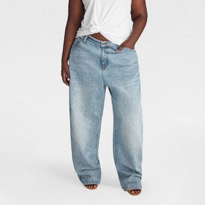 KBB by KAHLANA Women's Mid-Rise Barrel Leg 'The Kahlana Jean' - KBB Indigo 30 | Target