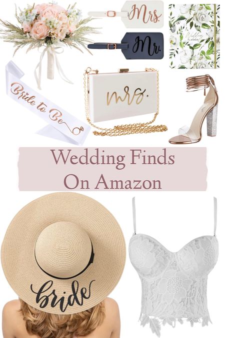 Affordable wedding finds on Amazon for the bride to be. 

#rhinestonesandals #mrsclutch #bridalshowergift #bacheloretteparty #weddingplanner

#LTKunder50 #LTKwedding #LTKSeasonal