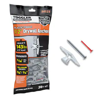 TOGGLER 143-lb 5/16-in x Assorted length Toggle bolt with Screws Included 20.0 -Pack Lowes.com | Lowe's