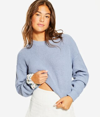 Solid Cropped Crew Sweater | Aeropostale