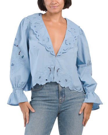 Maisie Cutwork Top | TJ Maxx