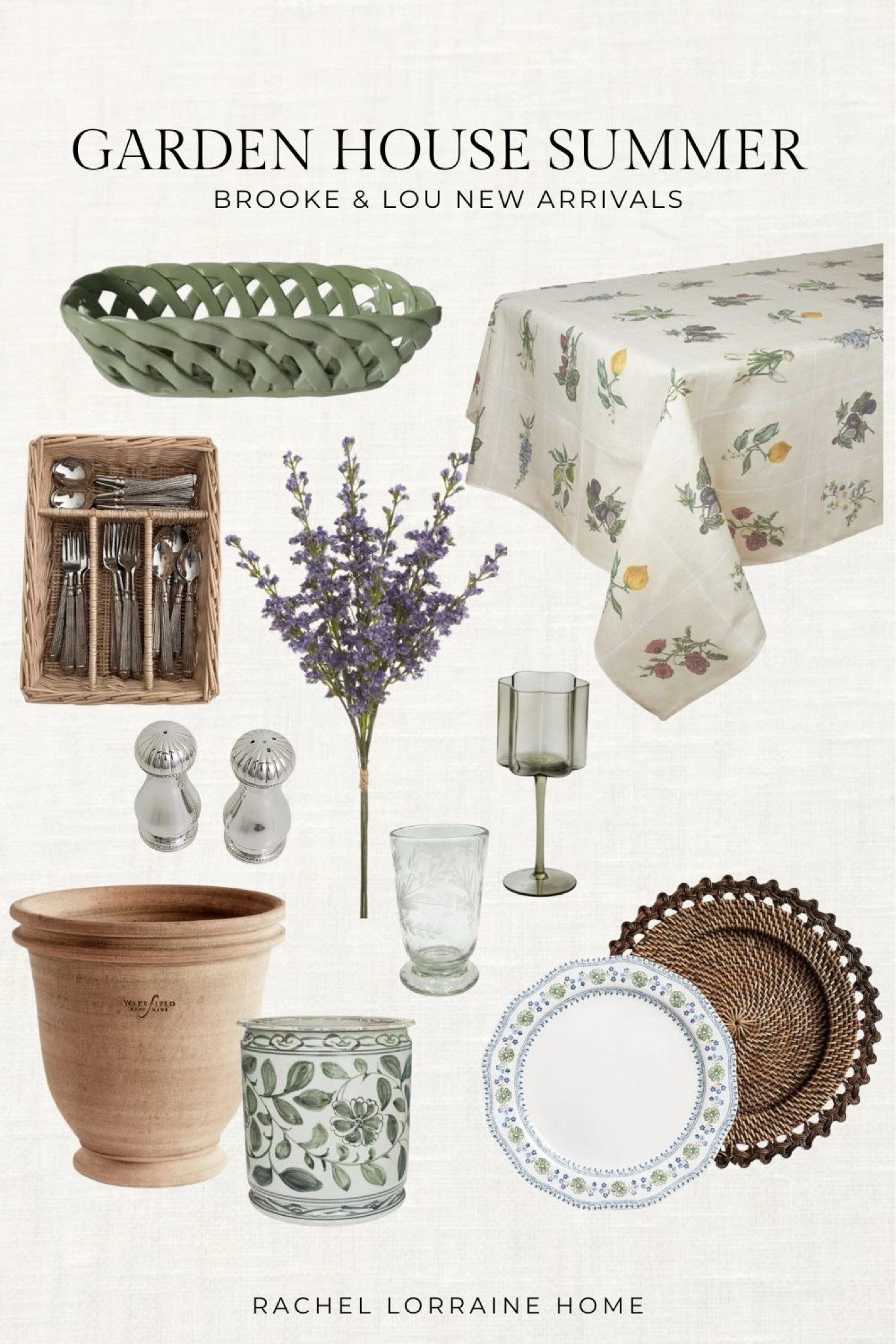 Brooke & Lou summer new arrivals🪻

A mix of botanical prints, woven textures, garden-inspired glassware, planters, and pieces for both indoor and outdoor spaces.

Simple, classic summer decor that works for the whole home.