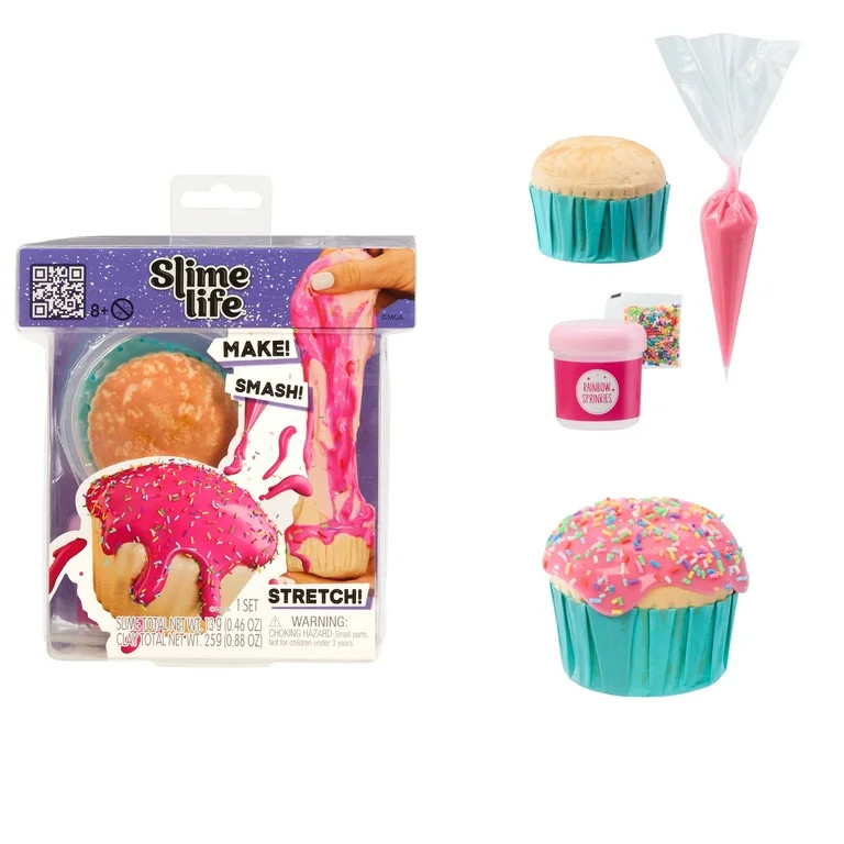 Slime Life Cupcake DIY Slime Kit - Unboxing Ingredients to Make, Smash, and Stretch Your Food Sli... | Walmart (US)