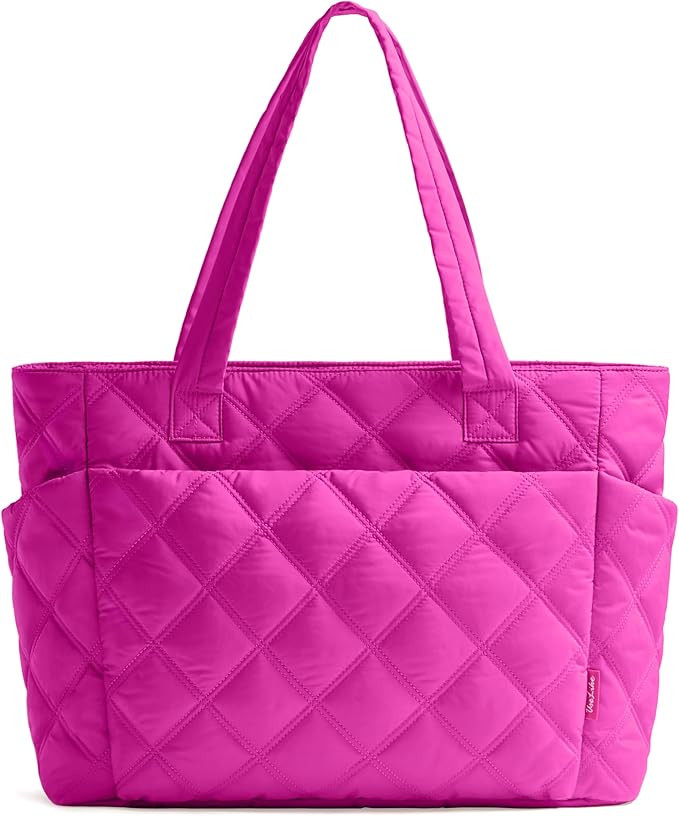 Tote Bag for Women, Lightweight Puffer Tote Work Bags with Compartments for Travel, Quilted Shoul... | Amazon (US)