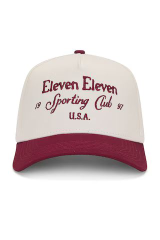 Eleven Eleven Sporting Club Script Cap in Beige & Maroon from Revolve.com | Revolve Clothing (Global)