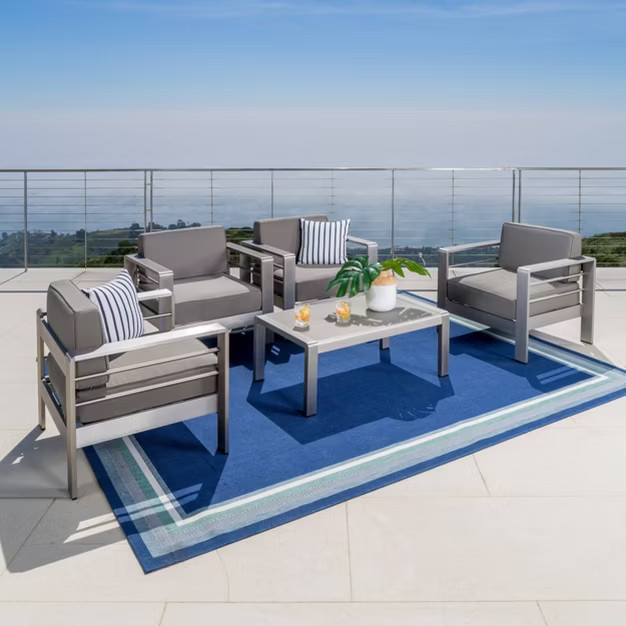 Cape Coral 5pc Aluminum Seating Set - Christopher Knight Home | Target